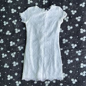 Lulus white lace mini dress